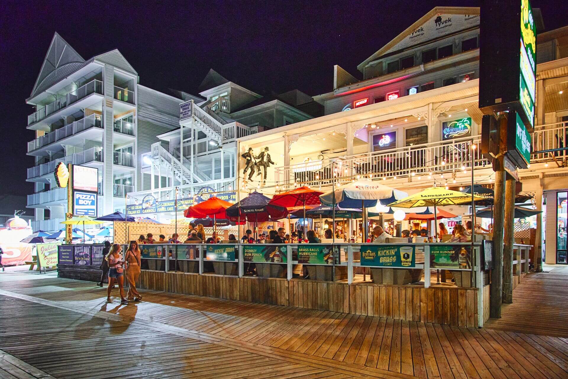 Brass Balls Saloon - Outside by night