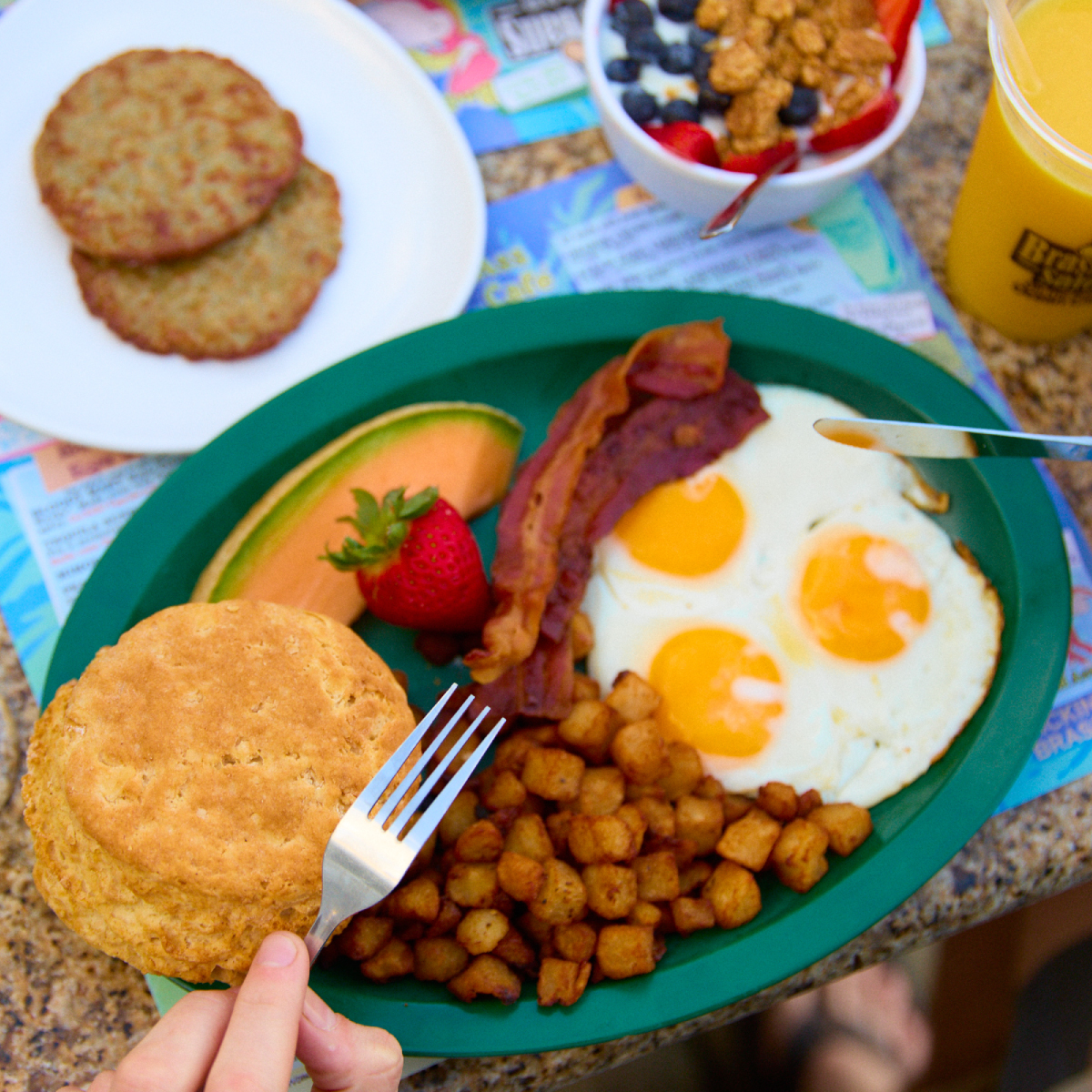 Brass Balls Saloon breakfast